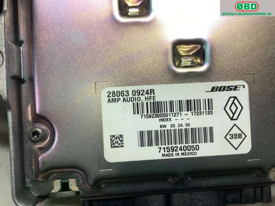 Bilstereo forsterker til Renault Kadjar 2015-->> (RENAULT|)
