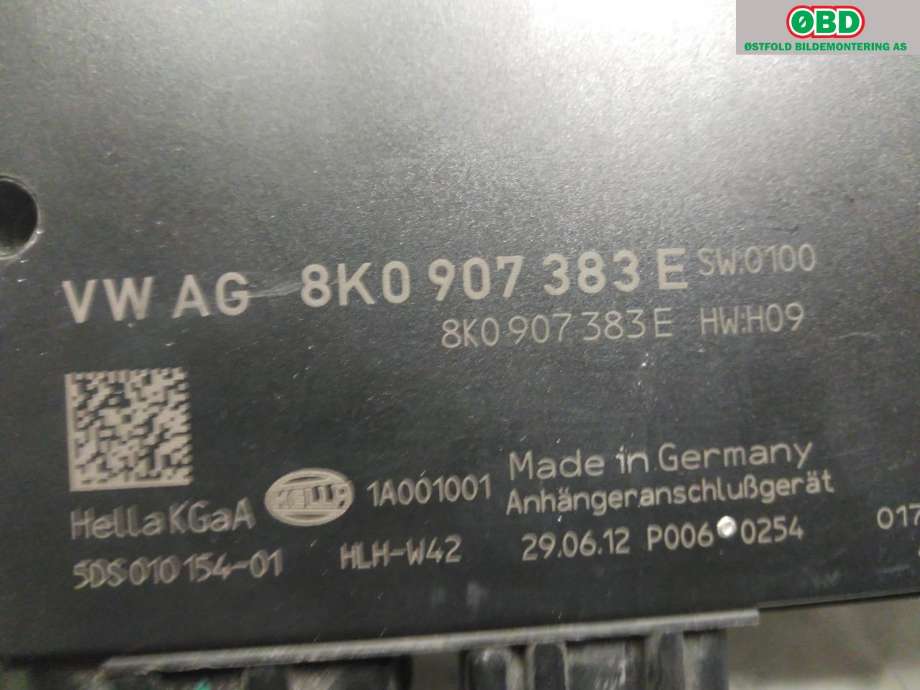 Styreenhet hengerfeste til Audi A4, Allroad 2009-2016 (Type I) (B8) (B8) (AUDI|8K0 907 383 E||8K0907383E)