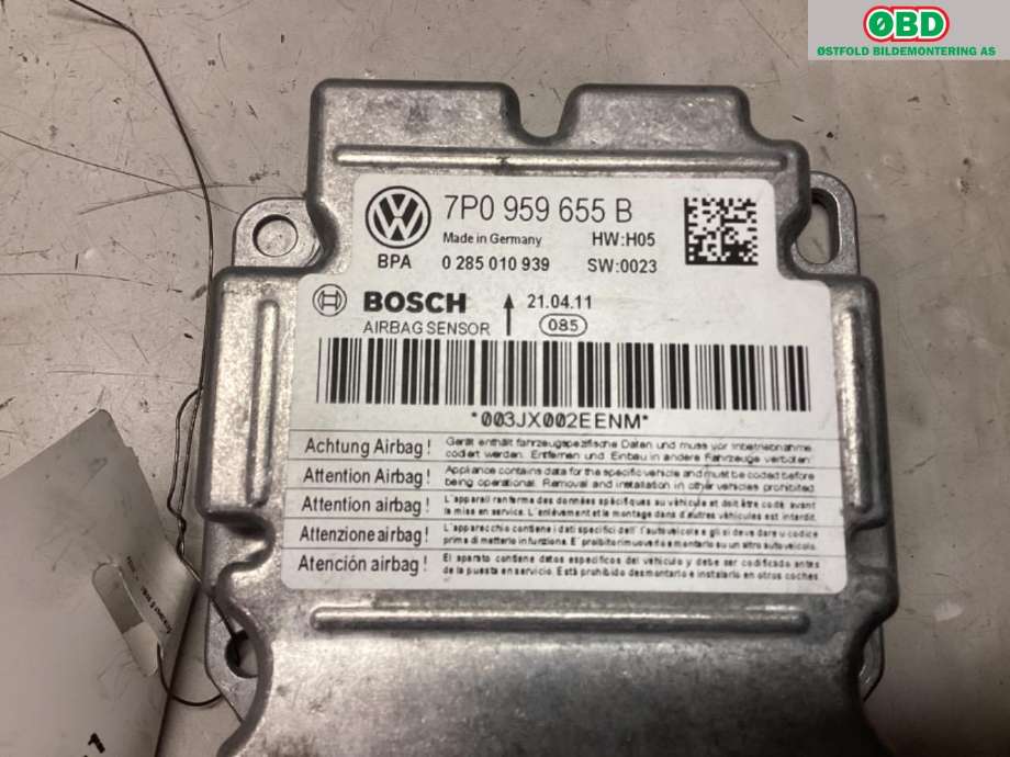 Airbag elektronikk til Porsche Cayenne 2010-2017 (92A) (92A) (PORSCHE|958 618 201 00||7P0959655B)