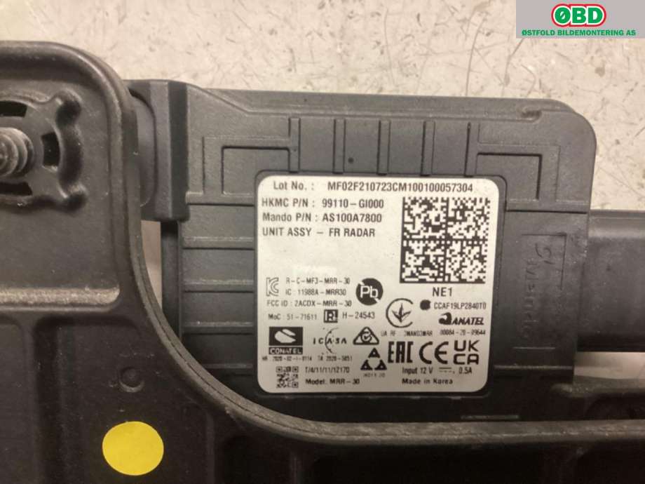 Sensor radar til Hyundai Ioniq 5 2021-->>  (99110GI000|)