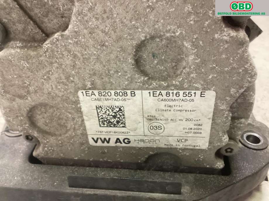 Aircondition kompressor til VW ID.3 2020-->>  (VOLKSWAGEN|1EA 820 808 B|)