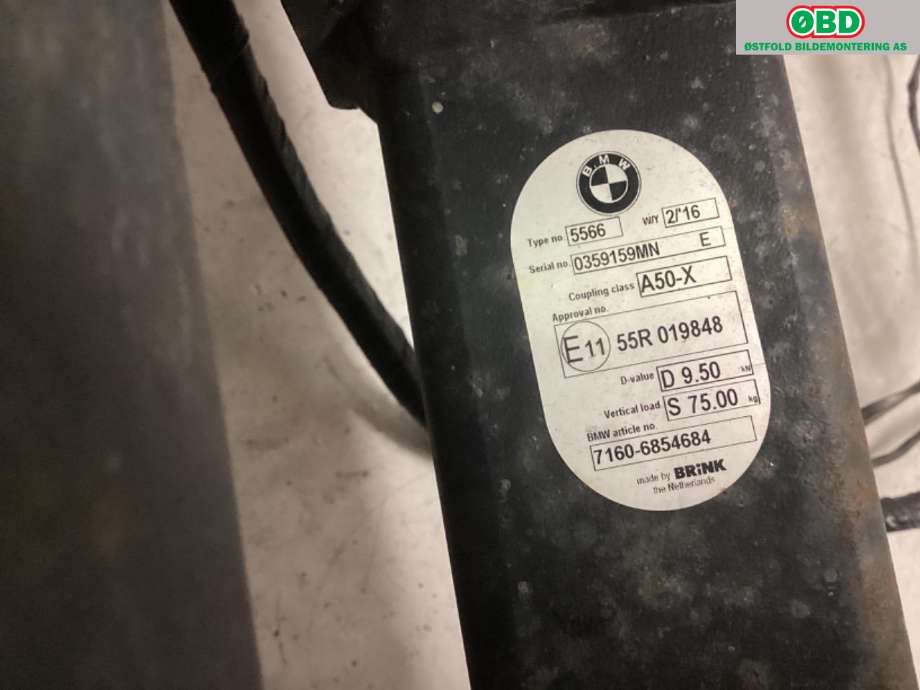 Hengerfeste til BMW 2-Serie, Active/Gran Tourer 2014-->> (F45/F46) (F45/F46) (BMW||71606854684)
