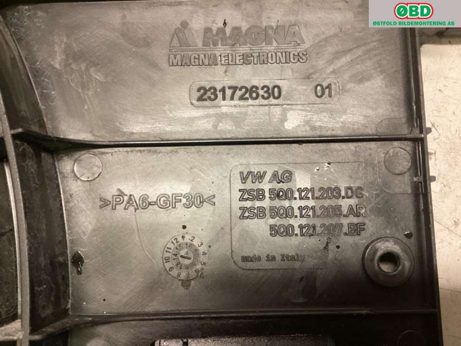 Kjølevifte til Audi A3 2016-2020 (Type III, Fase 2)  (AUDI|5Q0 121 203 DG|)