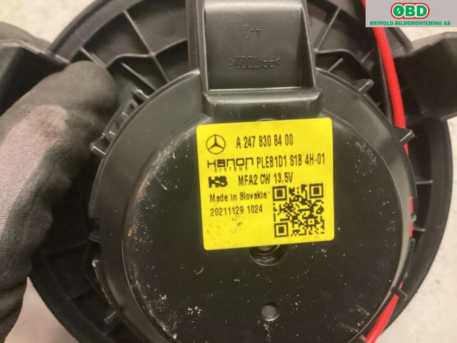 Varmeapparat motor til Mercedes EQB 2022-->>  (A 247 830 84 00|)