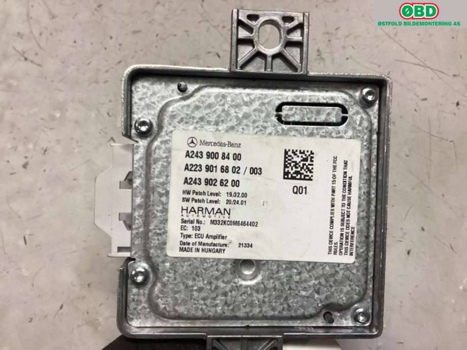 Bilstereo diverse til Mercedes EQB 2022-->>  (A 243 900 84 00||2439008400)