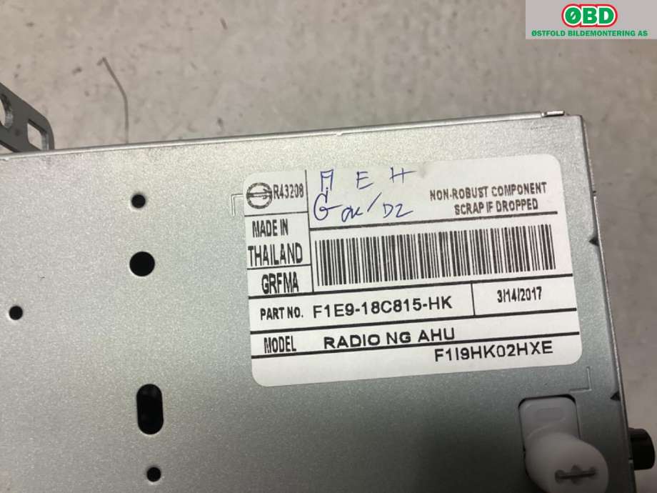 Bilstereo til Ford Ecosport 2016-->>  (FORD|2336295|)