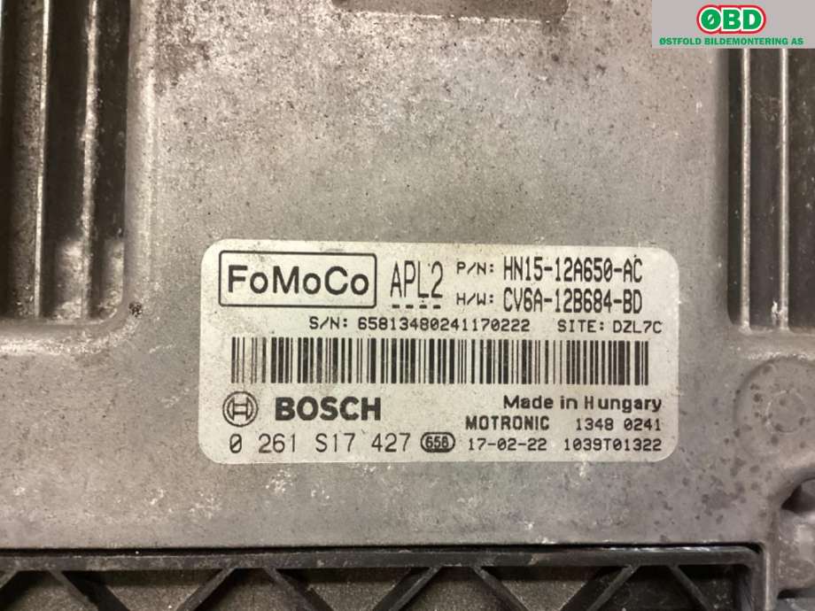 Styreenhet motor til Ford Ecosport 2016-->>  (FORD|2013029|)