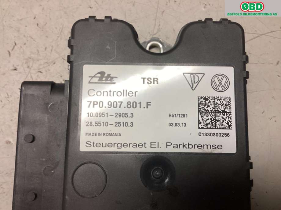 Styreenhet elektrisk parkbrems (EPB - Electric Parking Brake) til Porsche Cayenne 2010-2017 (92A) (92A) (PORSCHE|958 618 109 01|958 618 109 02|7P0907801F)