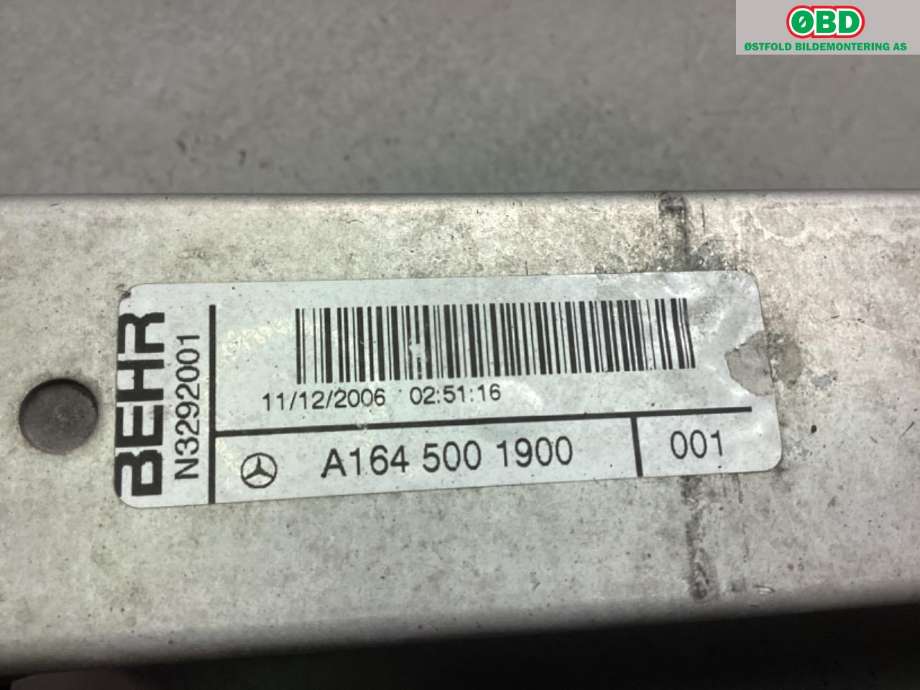 Intercooler til Mercedes ML 2005-2011 (W164) (W164) (MERCEDES|A 164 500 19 00|)