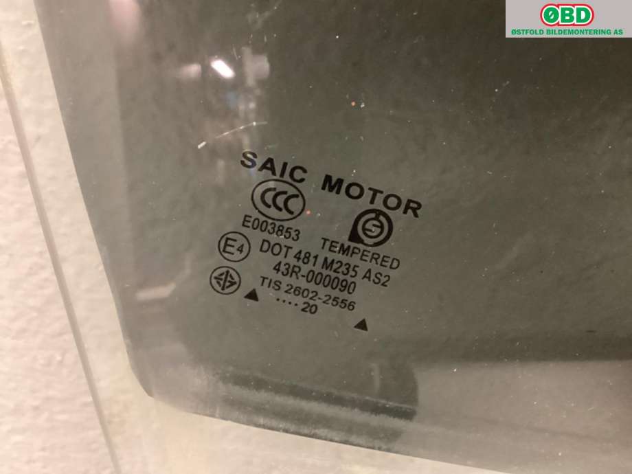 Siderute høyre bak til MG ZS EV 2019-2021 (Type I, Fase 1) (MG ZS EV|43R000090|)