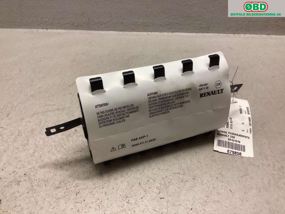 Airbag passasjer til Renault Zoe 2013-2019 (Fase 1) (RENAULT|985250014R|)
