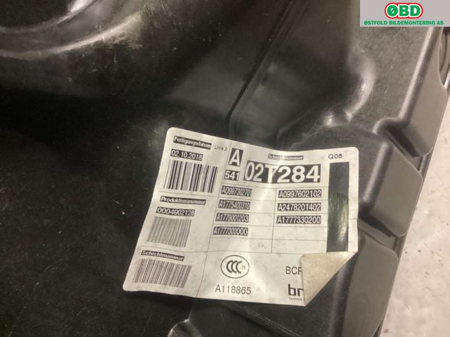 Ruteheis til Mercedes A-Klasse 2018-->> (W177) (W177) (MERCEDES|A 177 730 03 02|)