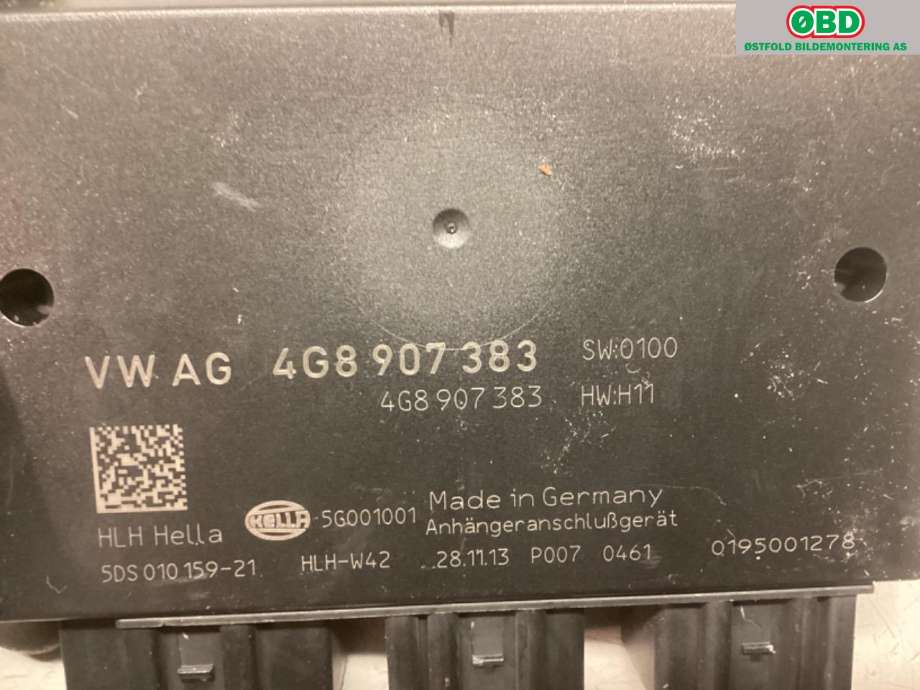 Styreenhet hengerfeste til Audi A6 2014-2018 (Type IV, Fase 2) (C7) (C7) (AUDI|4G8 907 383|)