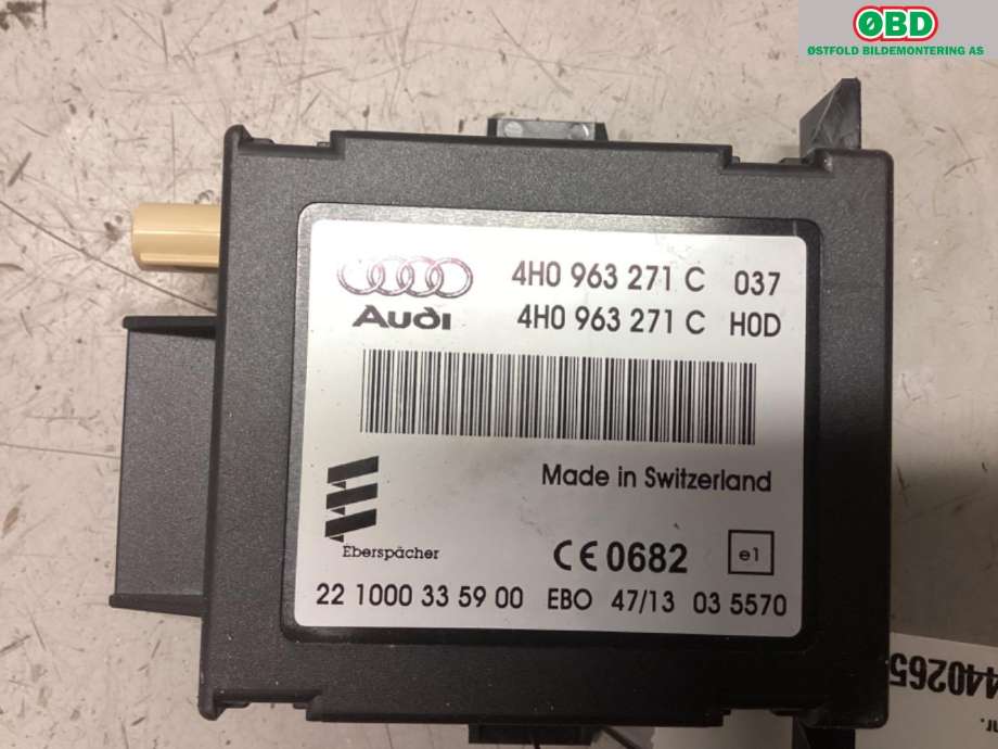Styreenhet diverse til Audi A6 2014-2018 (Type IV, Fase 2) (C7) (C7) (AUDI|4H0 963 271 C||4H0963271C)