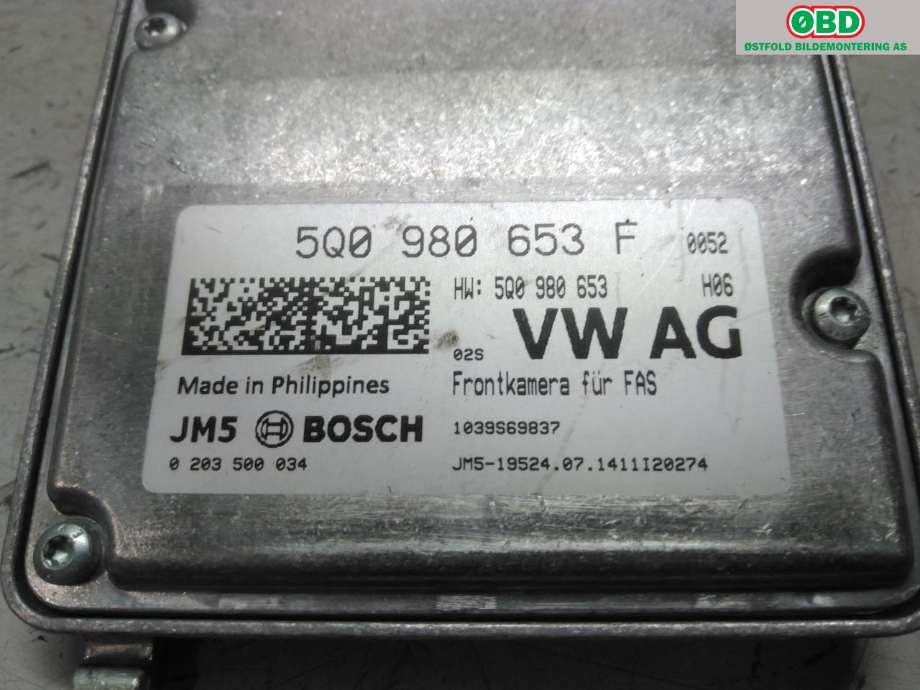 Kamera til VW Golf VII 2012-2017 (Fase 1)  (VOLKSWAGEN|5Q0 980 653 F|)