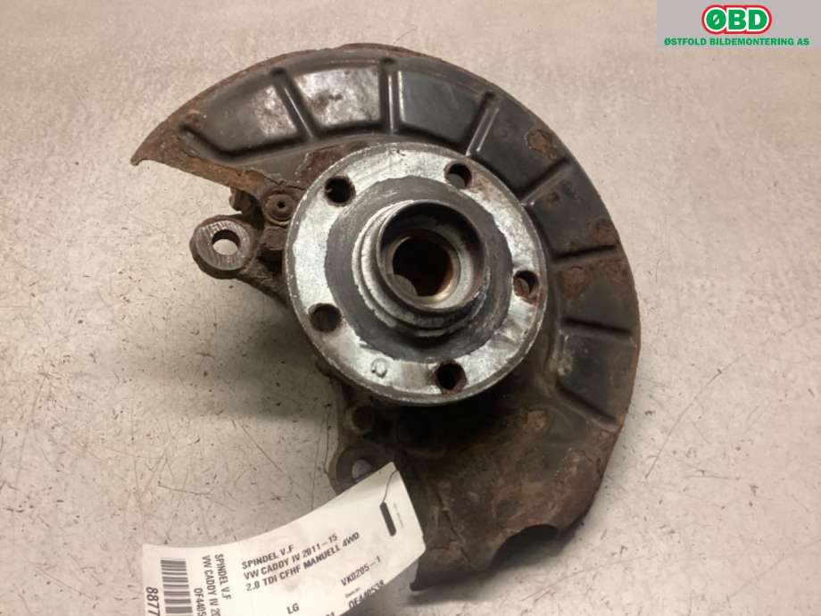 Hjulspindel venstre foran til VW Caddy 2010-2015 (Type III, Fase 2)  (VOLKSWAGEN|1K0 407 255 AA|)