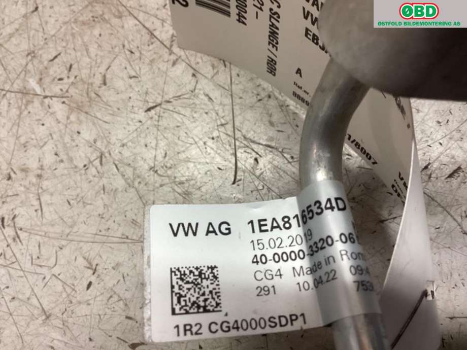 Aircondition rør til VW ID.4 2020-->>  (1EA 816 534 D|)