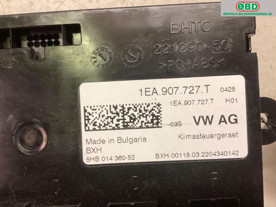 Styreenhet diverse til VW ID.4 2020-->>  (1EA 907 727 AH||1EA 907 727 T)