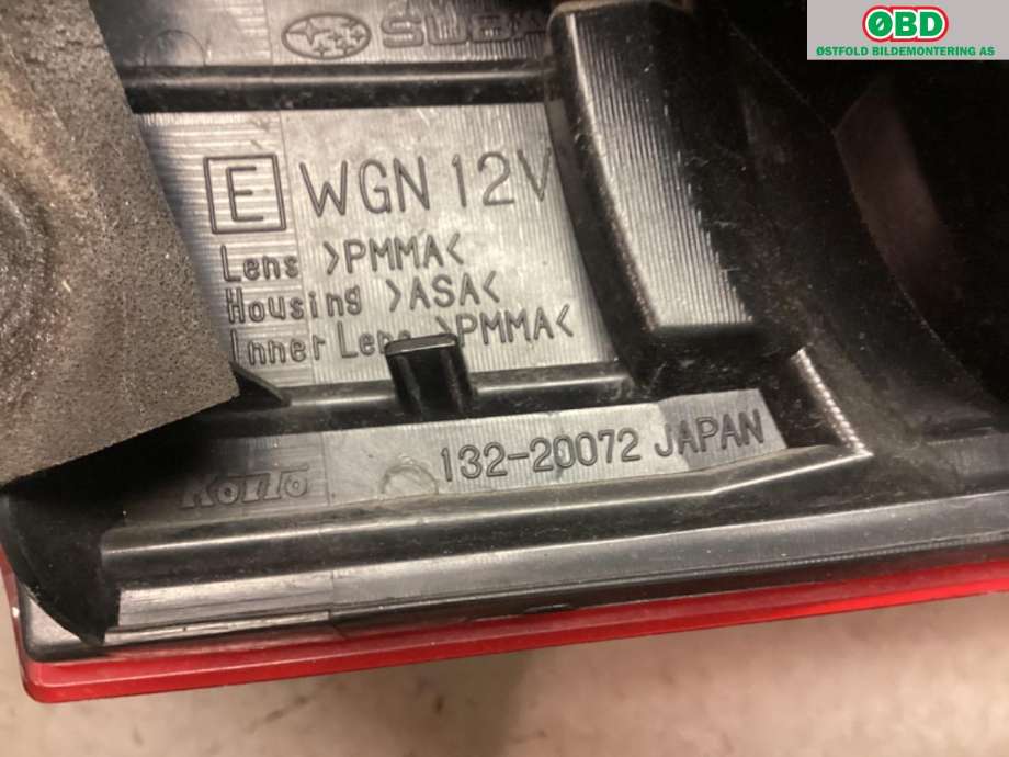 Baklykt høyre indre til Subaru Outback 2009-2014 (Type IV)  (SUBARU|84912AJ250|)