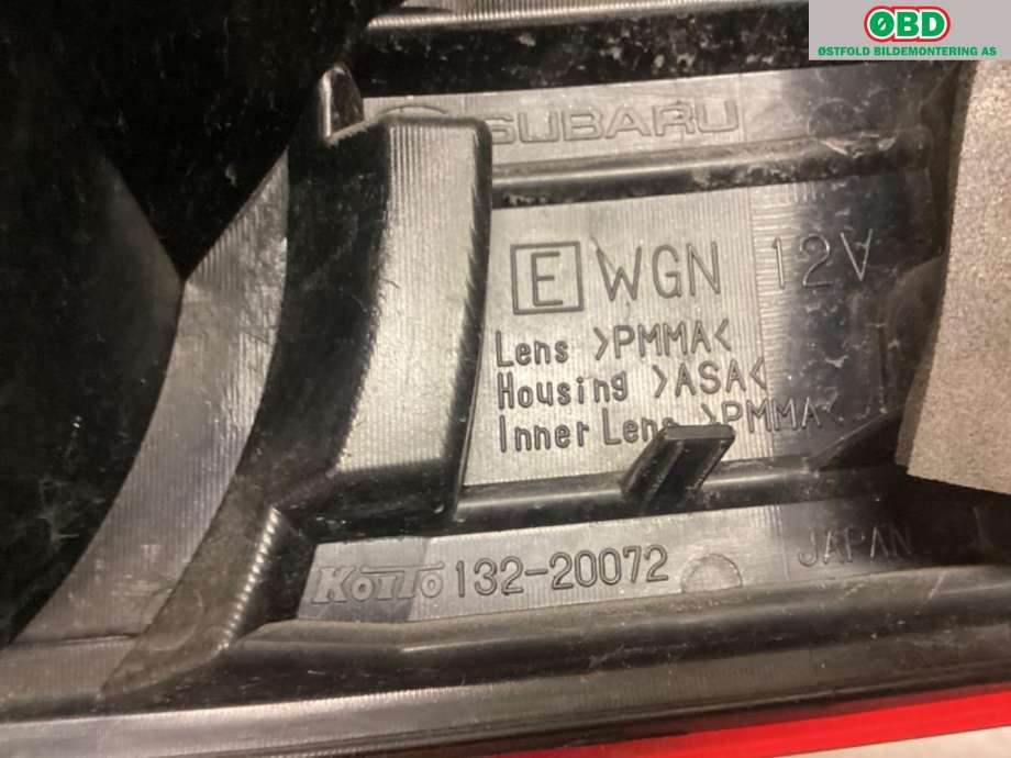 Baklykt venstre indre til Subaru Outback 2009-2014 (Type IV)  (SUBARU|84912AJ240|)
