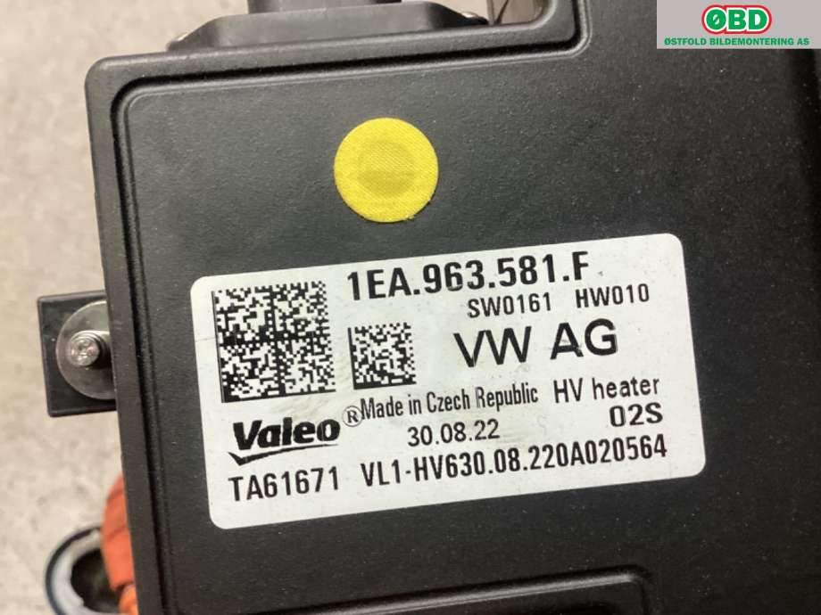 Varmeapparat register til Audi Q4 e-tron 2021-->>  (AUDI|1EA 963 581 E||1EA 963 581 F)