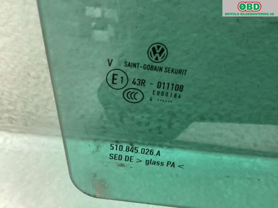 Siderute høyre bak til VW Golf Sportsvan 2014-2018 (VOLKSWAGEN|510 845 026 A|)