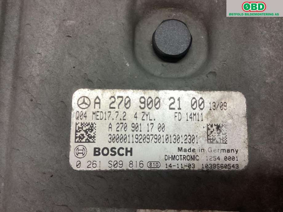 Styreenhet motor til Mercedes CLA 2013-2019 (C117) (C117) (MERCEDES|A 270 900 21 00||2709002100)