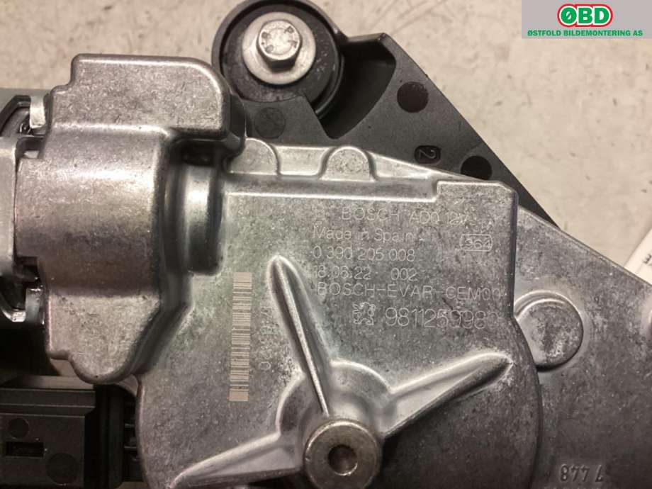 Viskermotor bakrute til Peugeot 3008 2016-->> (Type II)  (PEUGEOT|9811259980|)