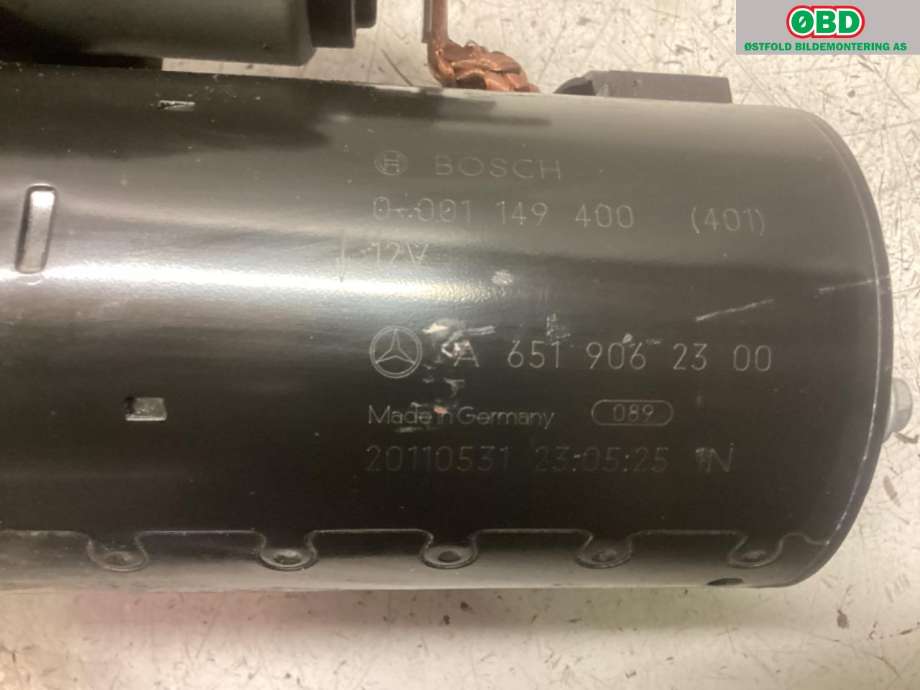 Starter diesel til Mercedes C-Klasse 2011-2014 (Fase 2) (W204) (W204) (MERCEDES|A 651 906 28 00|A 651 906 23 00|)