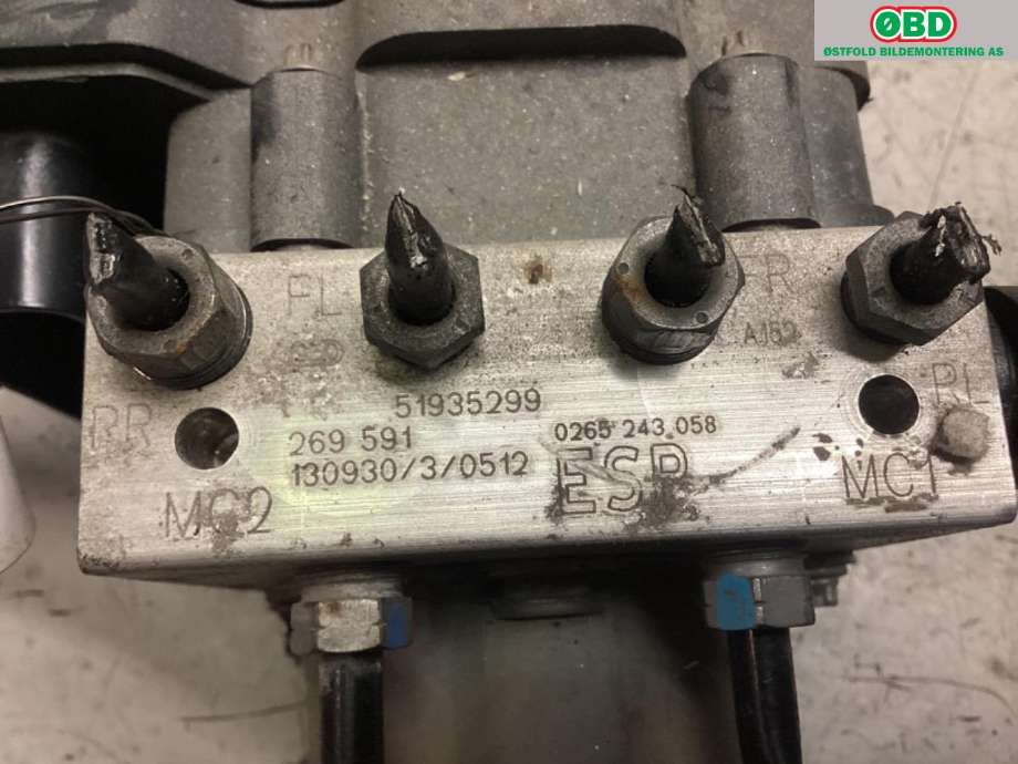 ABS sentral til Peugeot Boxer 2007-2013 (Type III, Fase 1)  (PEUGEOT|16 078 833 80|)