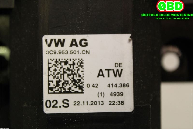 Bryter combi til VW Passat 2011-2015 (B7) (B7) (VOLKSWAGEN|3C9 953 502 B||3C9953501CN)