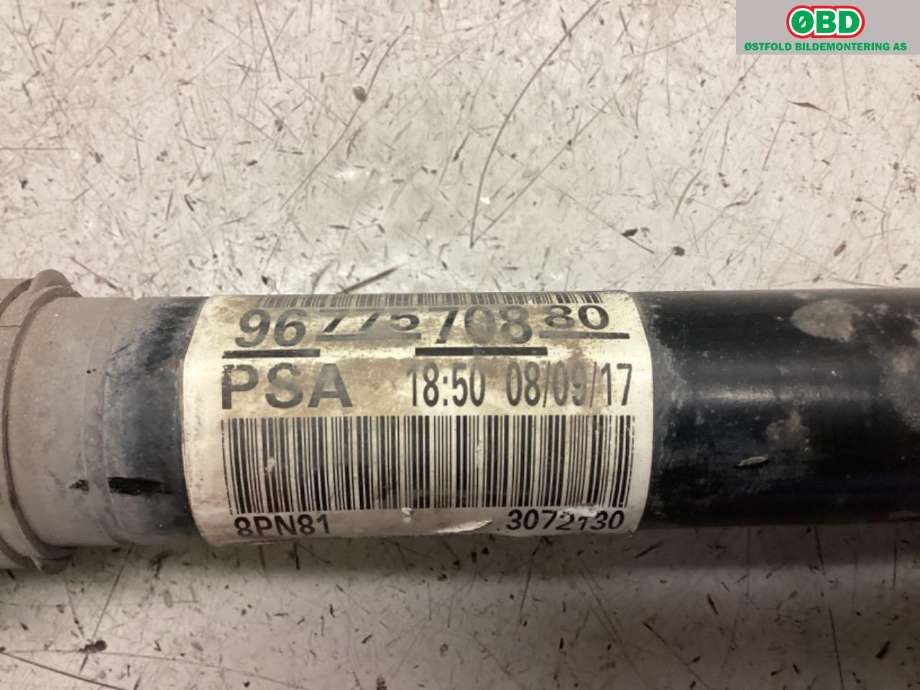 Drivaksel høyre foran til Citroën C4, Picasso 2013-2018 (Type II)  (CITROEN|96 775 708 80|16 101 370 80|)