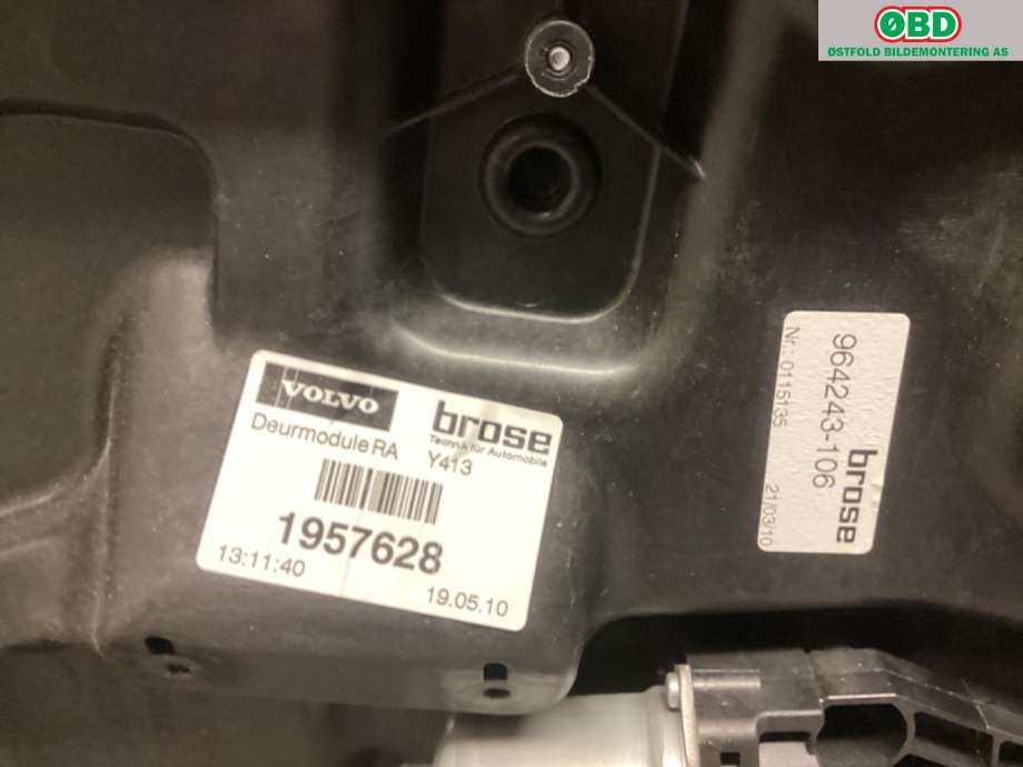 Ruteheis høyre bak til Volvo XC60 2008-2013 (Type I, Fase 1)  (VOLVO|30791020|)