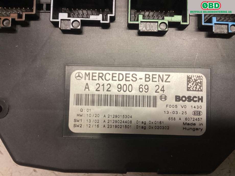 Sikringsboks til Mercedes E-Klasse 2013-2016 (Fase 2) (W212) (W212) (MERCEDES|A 212 900 48 30|)