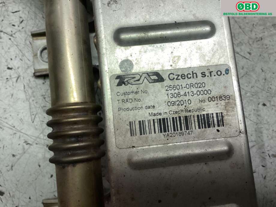 EGR-kjøler til Toyota RAV4 2009-2013 (Type III, Fase 2)  (TOYOTA|256010R020|)