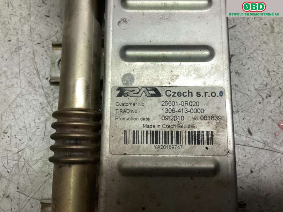 EGR-kjøler til Toyota RAV4 2009-2013 (Type III, Fase 2)  (TOYOTA|256010R020|)