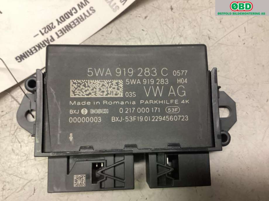 Styreenhet parkering til VW Caddy 2020-->> (Type IV)  (VOLKSWAGEN|5WA 919 283 C|)