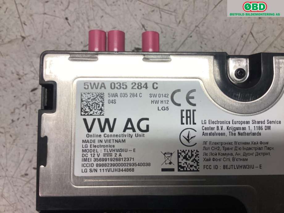 Styreenhet diverse til VW Caddy 2020-->> (Type IV)  (VOLKSWAGEN|5WA 035 284 C||5WA035284C)