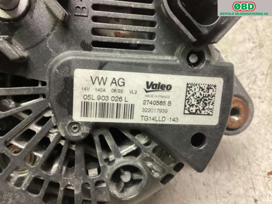 Dynamo til VW Caddy 2020-->> (Type IV)  (VOLKSWAGEN|05L 903 026 L|05L 903 026 LX|)