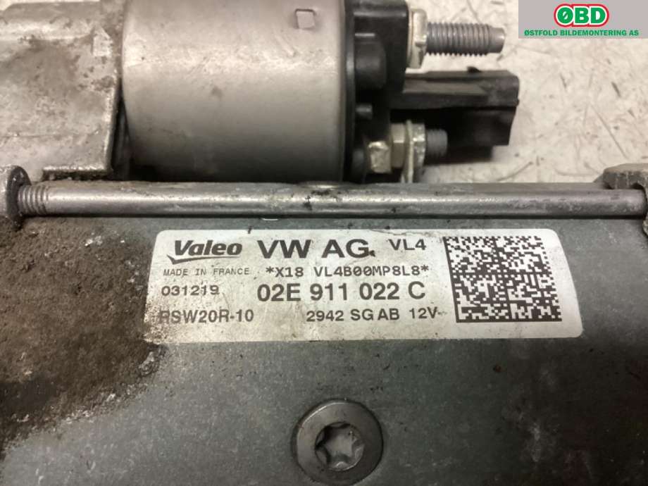 Starter diesel til Škoda Octavia 2017-2020 (Type III, Fase 2)  (SKODA|02E 911 022 C|)