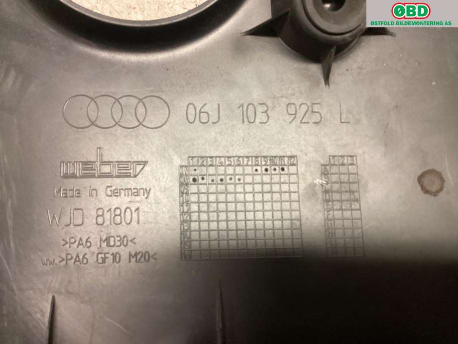 Motordeksel over motor til Audi A4 2007-2014 (Type IV) (B8) (B8) (AUDI|06J 103 925 AG|)