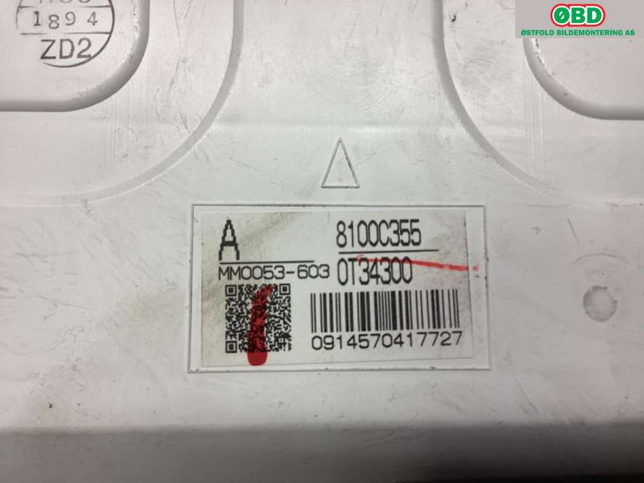 Instrumentpanel til Citroën C4, Aircross 2012-2017  (CITROEN|16 125 332 80|)