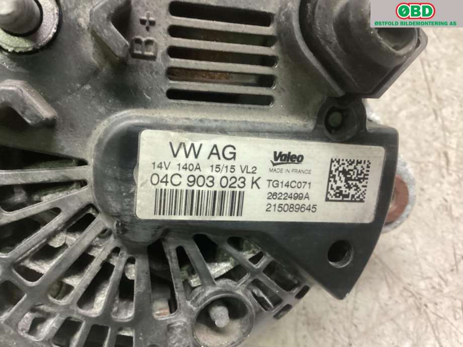 Dynamo til VW Golf VII 2012-2017 (Fase 1)  (VOLKSWAGEN|04C 903 023 K|04C 903 023 L|)