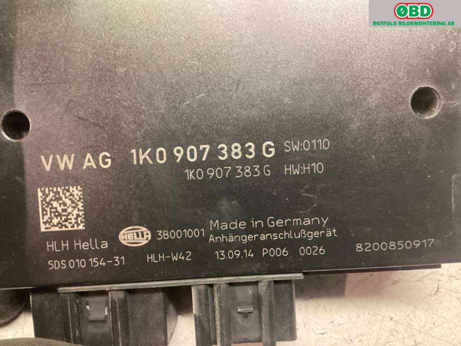 Styreenhet hengerfeste til VW Transporter / Caravelle 2009-2015 (Fase 2) (T5) (T5) (VOLKSWAGEN|1K0 907 383 G|1K0 907 383 H|)