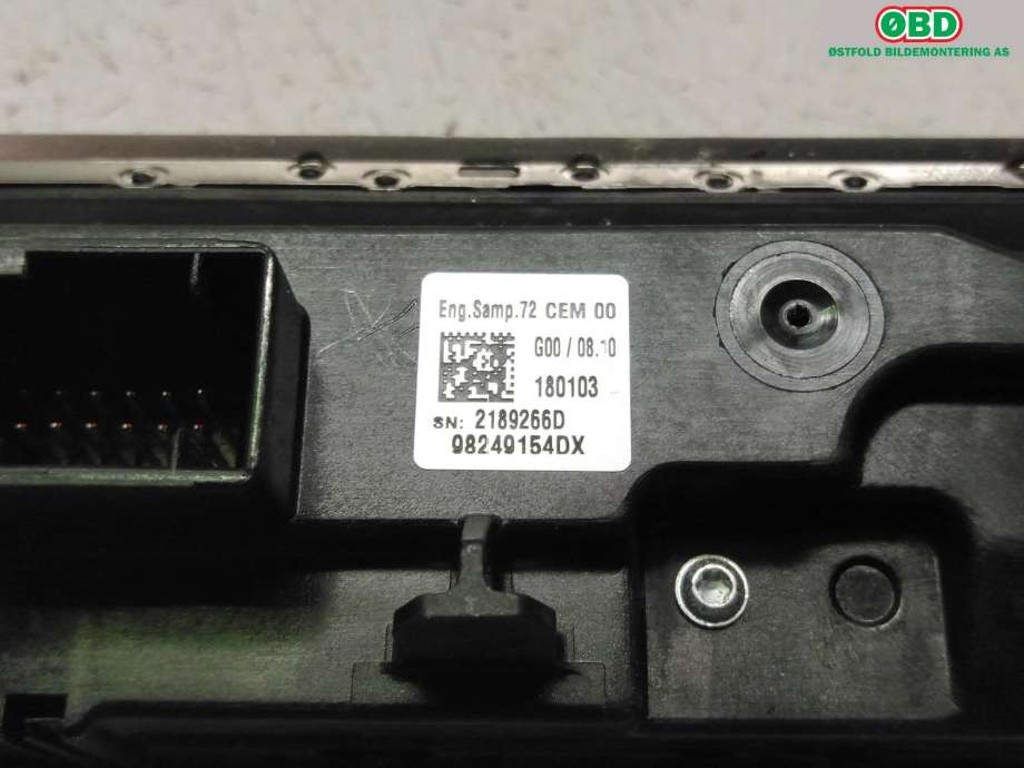 Varmeapparat betjening til Peugeot 3008 2016-->> (Type II)  (PEUGEOT|98 249 154 DX|)