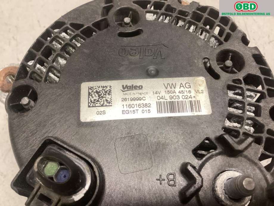 Dynamo til Audi A4 2015-2019 (Type V, Fase 1) (B9) (B9) (AUDI|04L 903 024|)