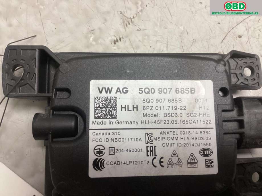 Sensor radar til VW e-Golf 2014-2017 (Fase 1)  (VOLKSWAGEN|5Q0 907 685 B|)
