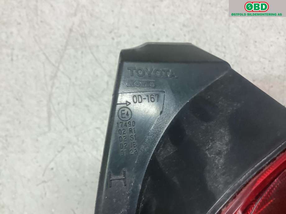Baklykt høyre til Toyota Yaris 2014-2020 (Type III, Fase 2)  (TOYOTA|815580D600|)
