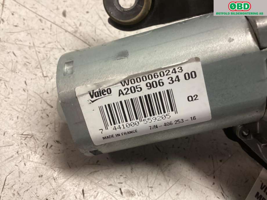 Viskermotor bakrute til Mercedes C-Klasse 2014-2018 (Fase 1) (W205) (W205) (MERCEDES|A 205 906 34 00|)