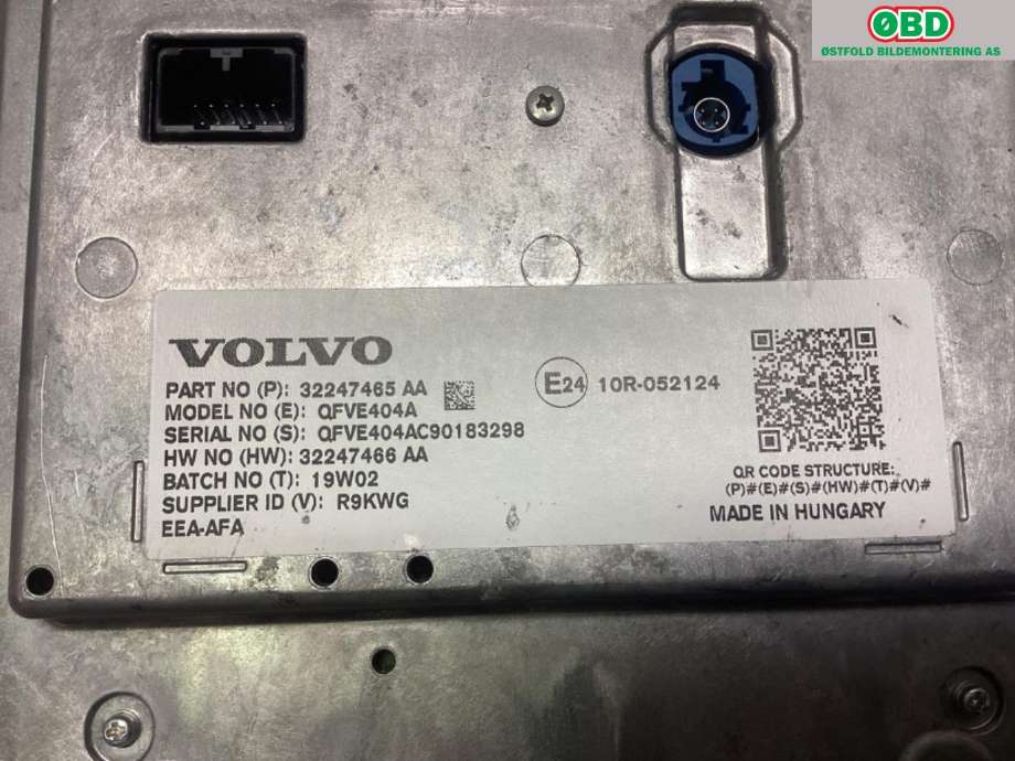 Instrument kjørecomputer til Volvo V60 / V60 CC 2018-->> (Type II)  (VOLVO|36010560|)